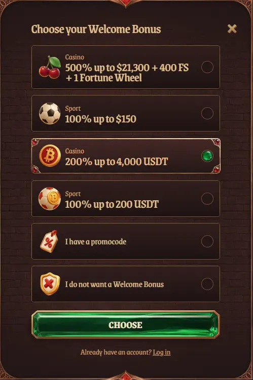 New player welcome package